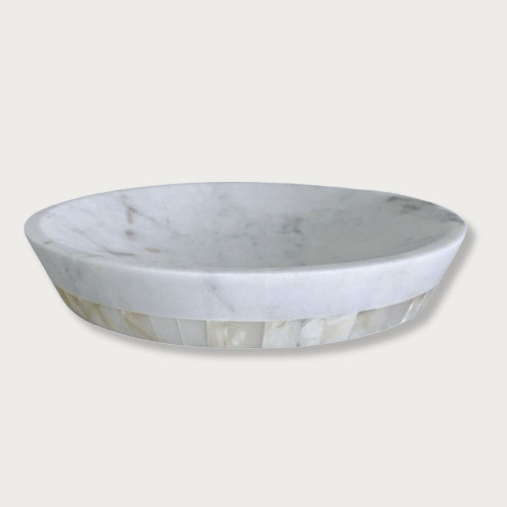Mother of Pearl White Marble Bowl - Small