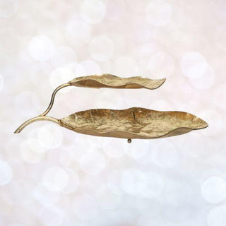 Door Buster Two Tier Metal Gold Leaf Tray