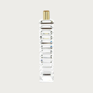 10.5-inch stacked crystal candle holder with gold accent, modern glass taper holder for elegant winter or holiday décor. Third & Main, Home Decor, Crystal Glass, Candle Holder, Luxury Decor, Winter Decor, Holiday Decor, Luxury Living, Contemporary Decor