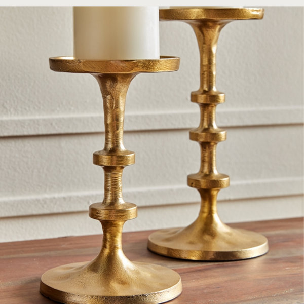 Abacus Petite Candle Stand/Holder Set - Gold Color