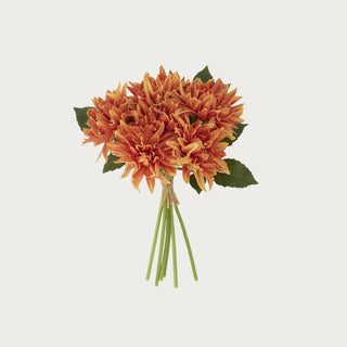 6 stems of rust colored real touch dahlias in a bundle 