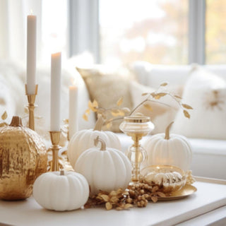 12" White Velvet Pumpkin with Gold Filigree Stem,Home Decor,  Fall Decor, Fall, Pumpkin, Velvet Pumpkin, Halloween, Third & Main, Home Decor, Autumn
