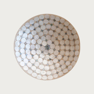 14.5" Round Capiz and Resin Bowl Third_Main, Home Decor, Summer Home Decor, Farmhouse Decor, Capiz, Decorative Bowl