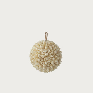 4.75" Cream Dried Pod Ball/Ornament