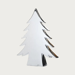 16.5-inch polished silver decorative tree with modern mirrored finish — elegant holiday tabletop accent by Third & Main.