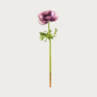 17.5 Inch Real Touch Eggplant Anemone Stem