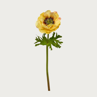 17.5" Real Touch Yellow Anemone Stem perfect for fall floral arrangements 