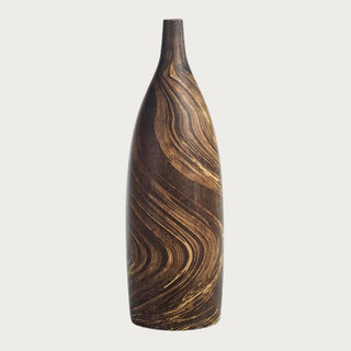 17" Bottle Tip Marbleized Mango Wood Vase, ReVive Decor, Up Cycle Decor, Home Decor, Vase, Fall Decor, Third & Main
