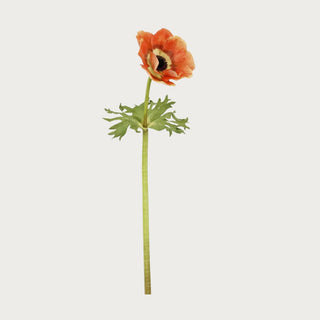 17" Orange anemone stem for floral arrangements