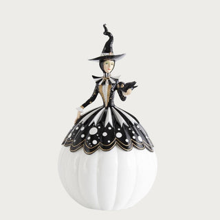 18" High Black & White LED Witch with Bird, Halloween Decor, Halloween, Fall Decor, Witch, Third & Main, Home Decor, Autumn
