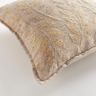 20" Yasmine Indoor/Outdoor Pillow w/ Leaf Detail, Third & Main, Textiles, Luxury Throw Pillow, Pillow, Luxury Decor, Home Decor, Fall Throw Pillow