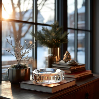 7.25 Inch Crystal Glass Octagon Bowl