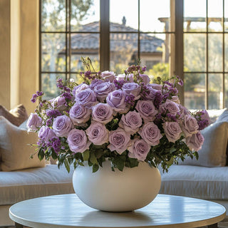 24" Light Purple True Bloom Floral Real Touch Austin Rose Stem, True Bloom, Real Touch, Faux Floral, Rose, Austin Rose, Home Decor, Third & Main