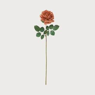 25-inch TrueBloom Real Touch Queens Crown rust brown rose stem – ultra-realistic faux floral for vases, rose arrangements, and fall styling.