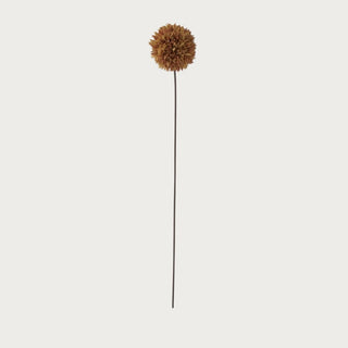 26-inch burnished amber faux allium ball stem with round textured bloom – artificial floral for tall vases, centerpieces, and seasonal arrangements