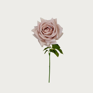 26 inch dusty pink real touch duchess rose stem with lifelike petals and green leaves for floral arrangements by Third & Main