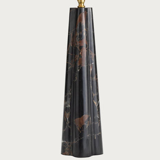 27" High Black & Gold Portoro marble Lamp with Black Linen Shade, Third & Main, Luxury Lighting, Luxe Home Decor, Luxury Decor, Black Marble, Marble Lamp