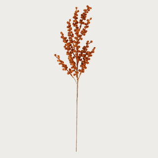 28 inch Faux burnt orange berry floral stem  by Third & Main