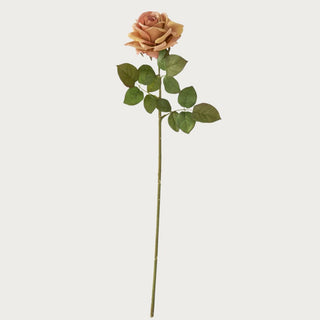 29.5" Tan w/ Orange True Bloom Real Touch Rose Stem by Third & Main 