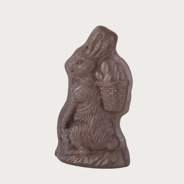 9" High Resin Chocolate Bunny Figurine