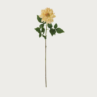 29-inch yellow dahlia stem from True Bloom Floral by Third & Main, ultra-realistic faux flora with real touch petals and natural green leaves, high-end artificial floral stem for home decor.Real Touch, Floral, Spring Floral, True Bloom Floral, Yellow Flower 