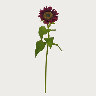 30" Faux Burgundy Sunflower Stem