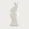 White Ceramic Bunny Finial - 9.75" High