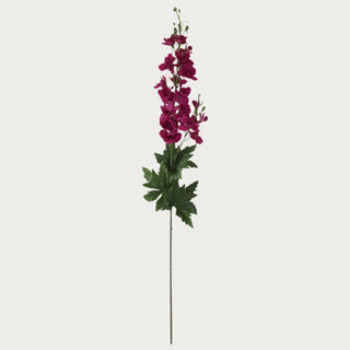 36 inch True Bloom Real Touch Fuchsia Delphinium Stem, saturated pink-magenta faux floral spire, real-touch texture, Third & Main