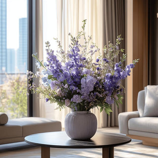 36 inch True Bloom Real Touch Purple Delphinium Stem, secondary product image, Third & Main
