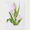Hand Painted Cotton Tulip Tea Towel