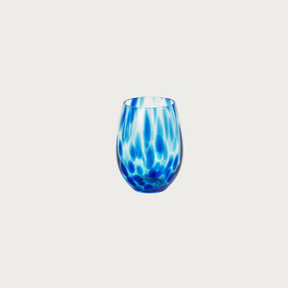 Blue & Clear 4.5" Tortoise Stemless Glass