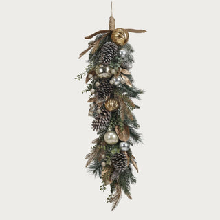 40" Pine Swan with Pinecones & Ornaments, Third & Main, Swag, Winter Decor, Home Decor, Winter, Floral,
