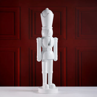 40-inch white resin nutcracker with modern silhouette, elegant holiday décor for fireplace, entryway, or Christmas display. Third & Main, Home Decor, Winter Decor, Holiday Decor, Christmas Decor, Luxury Holiday Decor, Luxury Decor, Contemporary Decor, Nutcracker