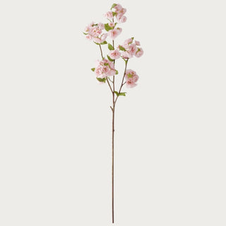 41-inch True Bloom light purple real touch blossom branch stem isolated on a neutral background, featuring soft layered faux petals and a natural brown stem for luxury floral arrangements.