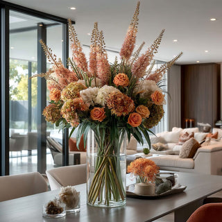 42.5 Inch Faux Peach/Light Orange Foxtail Lily Stem
