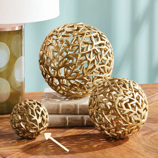 4" Decorative Celine Metal Orb