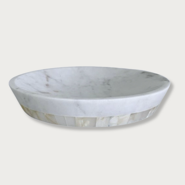Mother of Pearl White Marble Bowl