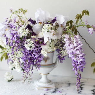 47 inch wisteria stem styled trailing over a vase edge