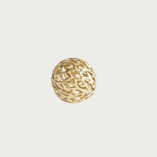 4" Gold Metal vine design decorative orb