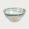Green Swirl Alabaster Glass Bowl