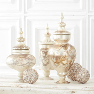 5" Champagne Embellished Sequin and Beaded Shatterproof Round Ornament , Third & Main, Ornaments, Holiday Ornament, Winter Decor, Winter, Home Decor, Glam Decor, Luxe Decor