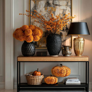 9.5" Orange Shaved Wood Pumpkin - Preorder Ships 9/5