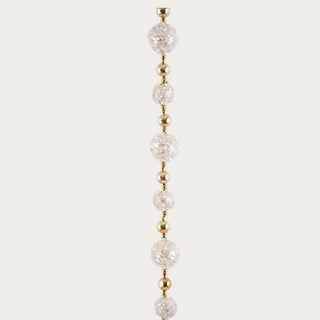 70-inch gold, copper, and pearlescent beaded garland with frosted finish — elegant holiday décor for tree, mantel, or table by Third & Main.