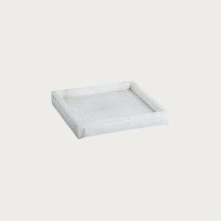 8.5 inch Alabaster Marble Tray, solid alabaster decorative tray, Third & Main