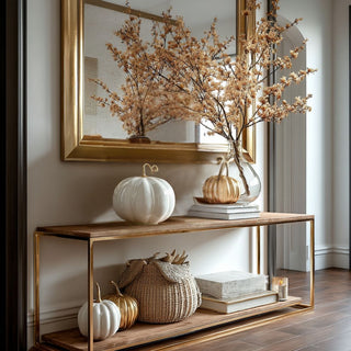 8.75 inch decorative glass pumpkin fall centerpiece