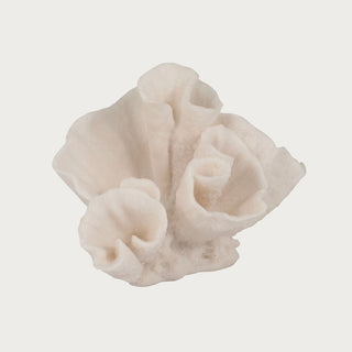 8 inch wide  White Textured Halo Ceramic Sculpture with glossy white ceramic finish, circular open center, and raised woven-style texture for tabletop styling.

