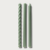 Spring Green Assorted Candle Tapers 3-Pack