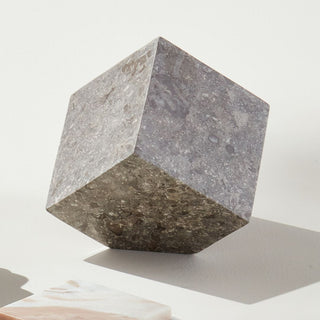 Abstract marble cube sculpture with geometric design, modern decorative accent for coffee tables, consoles, or shelves. Home Decor, Third and Main, Fall Decor, Contemporary Decor, Luxury Decor, Abstract Art, Sculpture