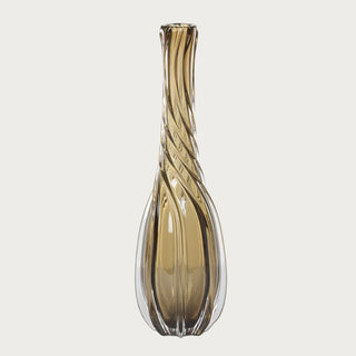 Amber twirl glass vase with sculptural spiral design, available in three sizes, ideal for fall home decor or floral arrangements. Large shown here.
Contemporary Decor, Luxury Decor