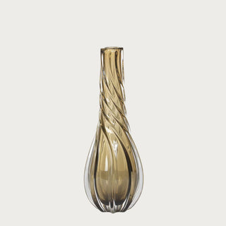 Amber twirl glass vase with sculptural spiral design, available in three sizes, ideal for fall home decor or floral arrangements.
Medium shown here.
Contemporary Decor, Luxury Decor